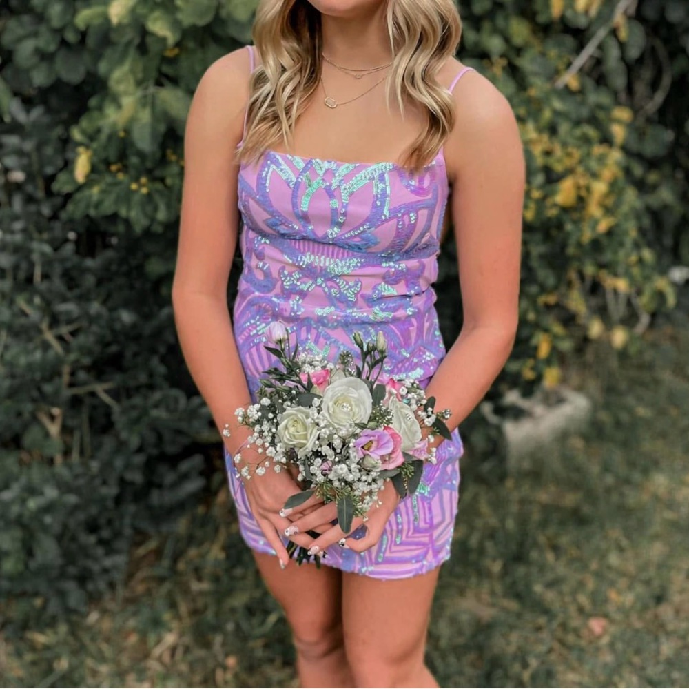 Lucy in the Sky Lavender Sequin Mini Dress